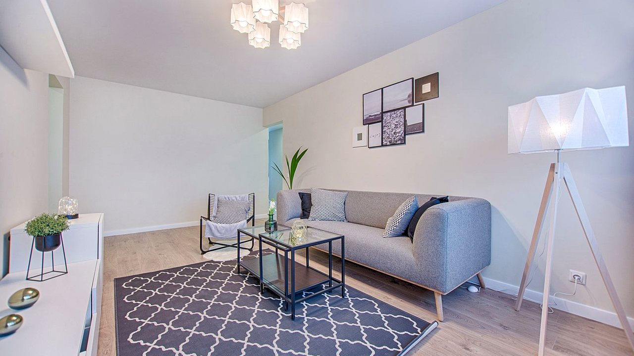 Bright living room ready for settling in